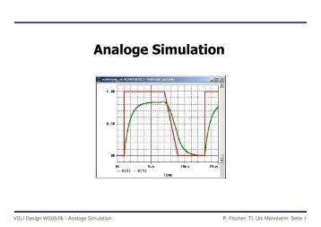 Analoge Simulation mit Spice (1.1MB)