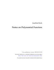 Notes on Polynomial Functors - Departament de matemÃ tiques