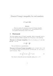 General Young's inequality for real numbers