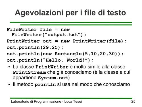 Input e Output in Java