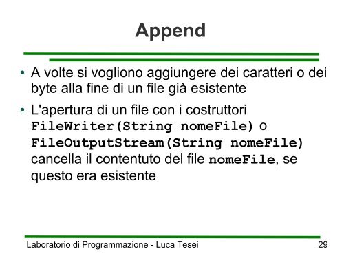 Input e Output in Java