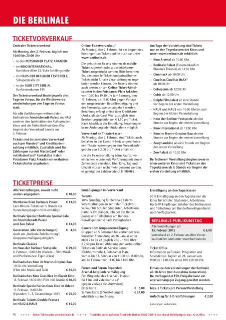 Berlinale Programm 2015