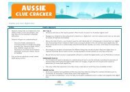 NADC Aussie Clue Cracker activity ideas - Australia Day