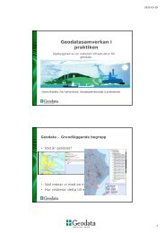 Geodatasamverkan i praktiken