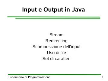 Input e Output in Java