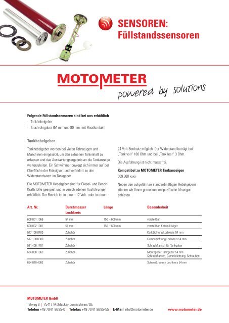 Fuellstandssensoren_Internet.pdf - MOTOMETER