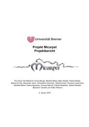 Projekt Micarpet Projektbericht - artecLab - Universität Bremen