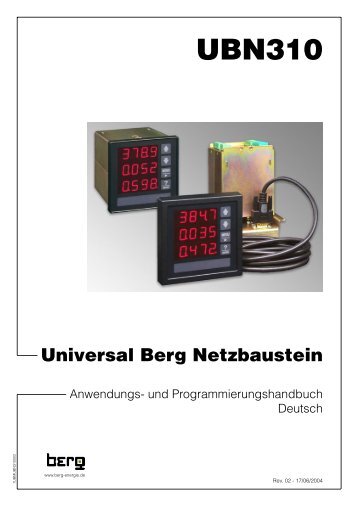 UBN310 - Anwendung/Programmierung Handbuch Deutsch - Berg