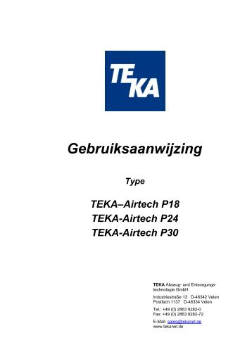 Gebruiksaanwijzing - TEKA GmbH