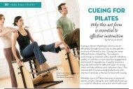 CUEING FOR PILATES - Merrithew.com