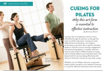 CUEING FOR PILATES - Merrithew.com