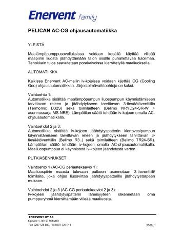 PELICAN AC-CG ohjausautomatiikka - Enervent
