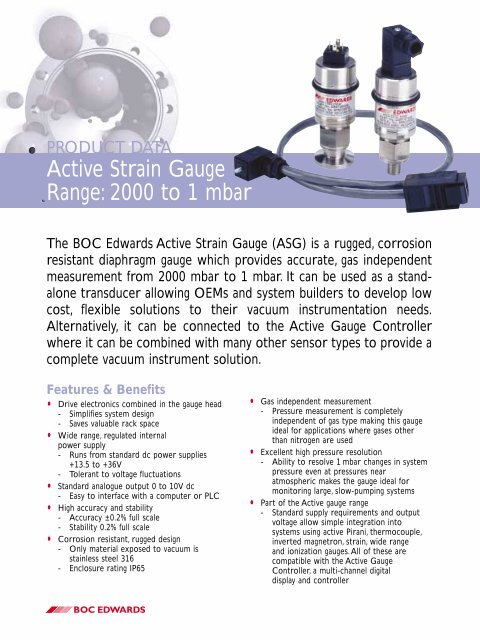 ASG active strain gauge datasheet