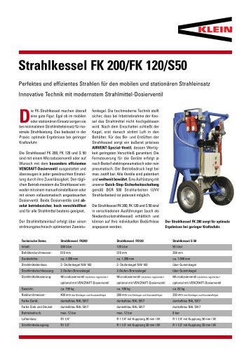 PDF-Datei (168 KB) - STRAHLTECHNIK KLEIN