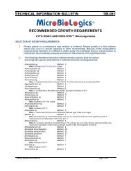 Follow the MicrobiologicsÂ® instructions found in ... - International Pbi