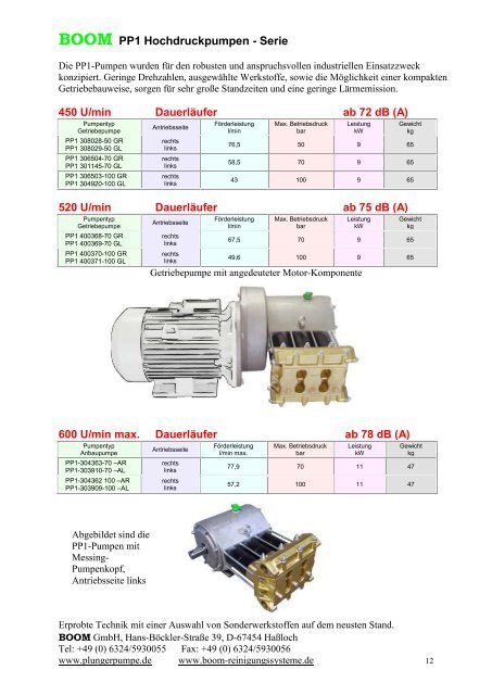 Produktinformation als pdf-file - Boom GmbH