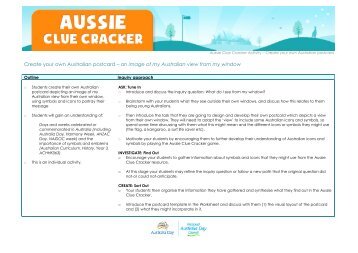 NADC Aussie Clue Cracker activity ideas - Australia Day