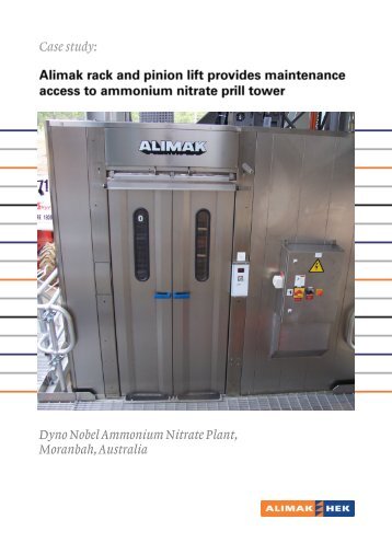 Case study: Dyno Nobel Ammonium Nitrate Plant, Moranbah, Australia