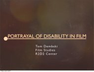 PORTRAYAL OF DISABILITY IN FILM - The Study Stream