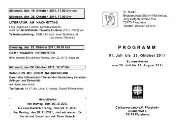 Mittwoch, den 21 - Caritas Pforzheim