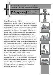 Pfarrbrief September 2011 - Kath. Kirchen rund um Peine