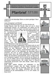 Pfarrbrief Juli / August 2013 - Kath. Kirchen rund um Peine