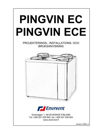 PINGVIN EC PINGVIN ECE - Enervent