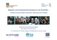 Migration und Transkulturelle Kompetenz in der Suchthilfe ... - transVer