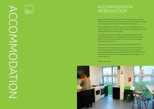 Accommodation Booklet - Arts University Bournemouth