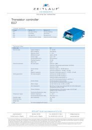 Transistor controller E07 - ZEITLAUF antriebstechnik