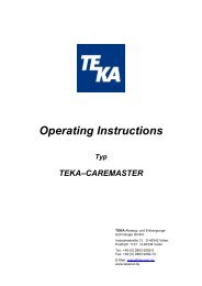 Operating Instructions - TEKA GmbH