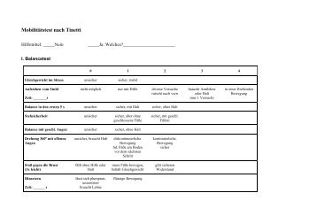 MobilitÃ¤tstest nach Tinetti - AiO