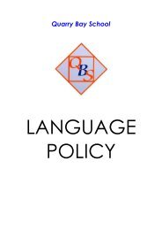 QBS Language Policy - Quarry Bay School