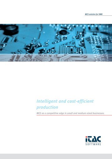 iTAC - MES solution for SMB - iTAC Software AG
