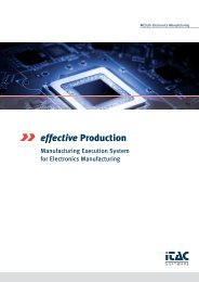 MES for the Electronics manufacturing - iTAC Software AG