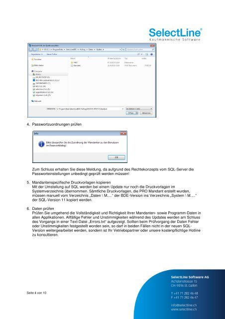 Achtung Konvertierung und Update von BDE nach SQL - SelectLine