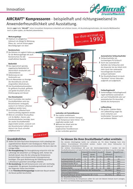 603/50 · 603/100 AIRPROFI zweistufig verdichtend 723/100