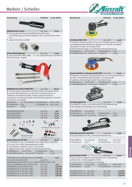 603/50 · 603/100 AIRPROFI zweistufig verdichtend 723/100