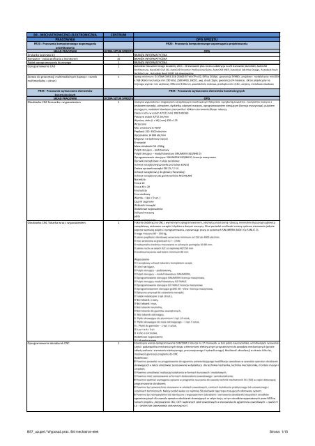 b4 - mechatroniczno-elektroniczna centrum pracownia opis sprzętu