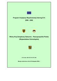 Program Inicjatywy Wspólnotowej Interreg III A 2000 - 2006 Wolny ...