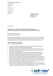 16. April 2009 Sehr geehrte Frau BundesrÃ¤tin Sehr geehrte ... - EVP