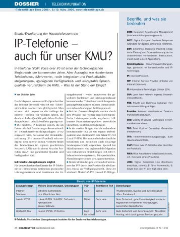 diverse Checklisten und Leistungsmerkmalvergleich (pdf ... - IP-futura