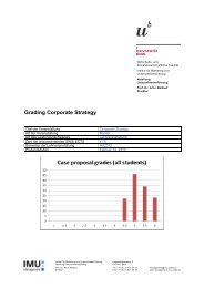 Grading Corporate Strategy - IMU - Management - Universität Bern