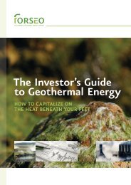 The Investor's Guide to Geothermal Energy - forseo