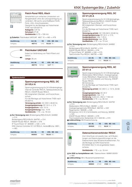 KNX Systemgeräte - Merten