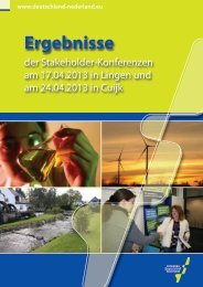 Ergebnisse - Interreg IV A Deutschland-Nederland