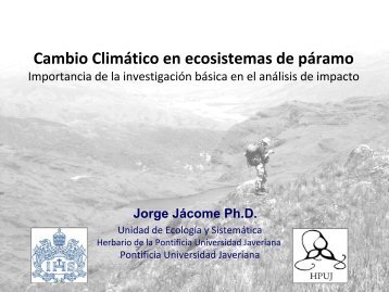 Cambio ClimÃ¡tico en ecosistemas de pÃ¡ramo - UTPL Biodiversity Wiki