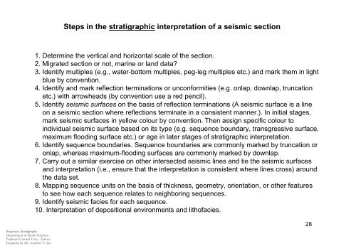 10. Seismic Stratigraphy