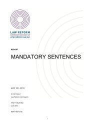 Report on Mandatory Sentences - Law Reform Commission