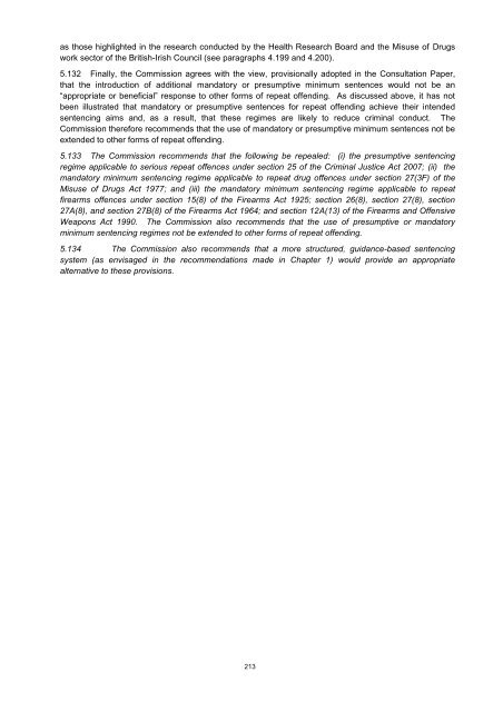 Report on Mandatory Sentences - Law Reform Commission